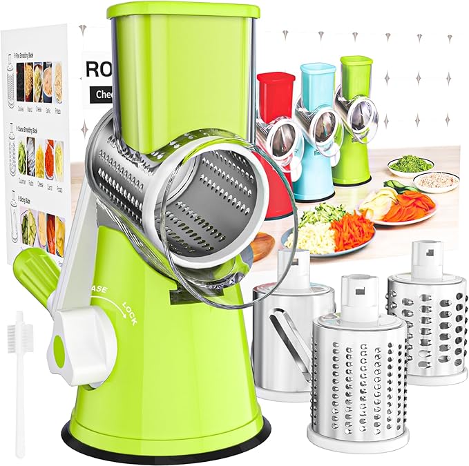Cambom Rotary Cheese Grater Hand Crank Cheese Shredder by Cambom