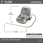 Taylor Programmable Instant-Read Wired Probe Digital Meat Thermometer, - Image 2