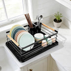 Dish Racks for Kitchen Counter, Thickened Metal Dish Drying Rack by FVELLIX