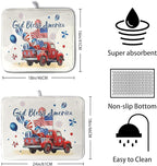 4th of July Drying Mat for Kitchen Counter 18 x 24 Inch US Independence Day - Image 2