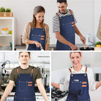 OUNLEN Chef Apron for Men Women Canvas Aprons - Image 6