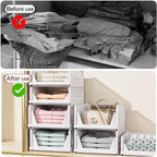 CTSNSLH 5 Pack Closet Organizers Storage Box, Closet Storage Stackable Storage - Image 4
