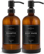 Vine Creations Amber Glass Soap Dispenser, 2 Pack Kitchen Soap Dispenser Set - Image 7