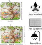 Happy Easter Bunny Kitchen Dish Drying Mat - Image 2