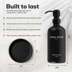 Black Glass Dish Soap Dispenser - Image 3