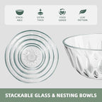 WhiteRhino Glass Bowls with Lids Set of 5（4.68QT, Glass Mxing Bowls with Lids - Image 4