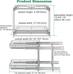 DINDON Pull Out Cabinet Organizer, Cabinet Pull Out Shelves, 2 Tier Pull Out - Image 5