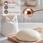 HULISEN Flour Duster for Baking, One-Handed Operation, 304 Stainless Steel - Image 2