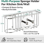 3-IN-1 Multiuse Sponge Holder for Kitchen Sink, Sponge Caddy for Scrub - Image 2