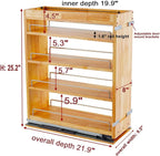 OCG 4 Tier Pull Out Spice Rack Holder Shelves, spice organization - Image 2