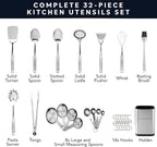 Home Hero 32-Piece Stainless Steel Kitchen Utensil Set - Image 2