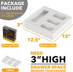 SpaceAid Bag Storage Organizer for Kitchen Drawer, Bamboo Organizer, Compatible - Image 3