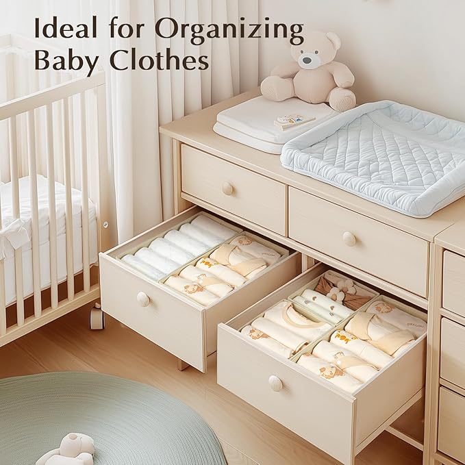 DIMJ Drawer Organizers for Clothing, Dresser Organizers, Drawer Dividers for - Image 4