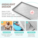 SIKADEER Under Sink Mat Waterproof 34" x 22", Silicone Mat Kitchen Drawer Shelf - Image 5