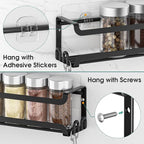 LUCYCAZ 4 Pack Wall Mounted Spice Rack - Image 6