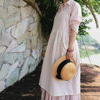 Uaussi Cotton Linen Apron Cross Back Work Apron - Image 6