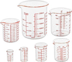 Ackers 7-Piece Glass Measuring Cup Set, Borosilicate Beaker Style Nesting by AckersBORO33