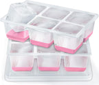 Ice Cube Trays 2 Pack, JRISBO Large Silicone Ice Cube Molds by Jrisbo