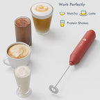 Powerful Milk Frother Handheld Foam Maker, Mini Whisk Drink Mixer - Image 4
