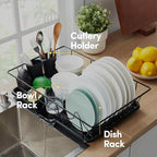 Space-Saving 3-Piece Dish Drainer Rack Set - Image 5