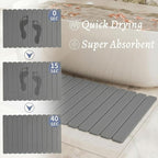 Large Stone Bath Mat 31.5 x 19.7in, Quick Dry Diatomaceous Earth Mats - Image 4