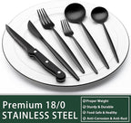EWFEN 24-Piece Black Silverware Set - Image 5
