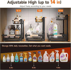 Sevenblue 2 Packs Under Sink Organizer, Height Adjustable 2 Tier Under Kitchen - Image 3