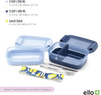 Ello 2-Pack Lunch Stack Plastic Food Storage Container Bento Box - Image 4