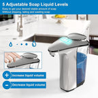 PZOTRUF Automatic Soap Dispenser, Touchless Dish Soap Dispenser 17oz/500ml - Image 4
