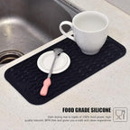 Silicone Dish Drying Mat, Non-Slip Easy Clean Sink Mat Large Heat-resistant - Image 6