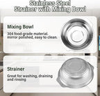Stainless Steel Colander, 4.5QT Large Capacity - Image 3