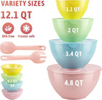 16 Piece Plastic Mixing Bowls - Image 4
