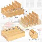 Kiasthome Bamboo Lid Organizers Inside Cabine, Kitchen Cabinet Organizer - Image 2