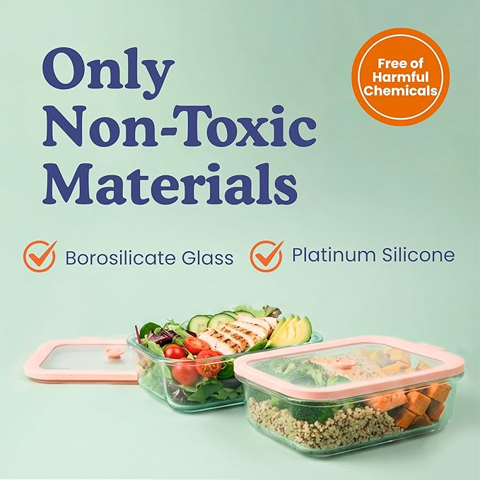 Ziruma Non-Toxic 1.5 cup Glass Food Storage Containers - Image 2