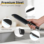 E-far Knife Set, 15-Piece Kitchen Knife Block Set - Image 3