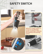 CIRCLE JOY Gravity Electric Pepper Grinder Rechargeable Salt Grinder Pepper - Image 2