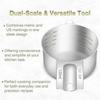 1PCS 1/2Cup Single Measuring Cup, Etched Inner Scale Stainless Steel Measure - Image 4