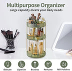 Asayuee 360 Rotating Makeup Organizer, 3 Tier Large Capacity Make Up Organizers - Image 6