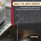 Kikcoin Plastic Cutting Boards for Kitchen, 3-Piece Large Cutting Board Set - Image 3