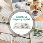 Stone Dish Drying Mat for Kitchen Counter, Absorbent Diatomaceous Earth Bath - Image 7