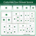 Criusia Drawer Organizer Set, Acrylic Non Slip Non Cracking Kitchen Drawer - Image 9