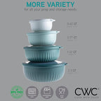 COOK WITH COLOR Prep Bowls with Lids- Wide and Deep Nesting Plastic Small - Image 2
