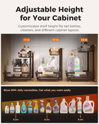 Sevenblue 3 Pack Under Sink Organizer, Height Adjustable Storage Shelves - Image 3