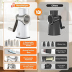 MealHelper 5 Blade Rotary Cheese Grater and Vegetable Chopper - Image 7