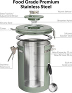 Veken Coffee Canister with Window, Airtight Stainless Steel Kitchen Food - Image 7
