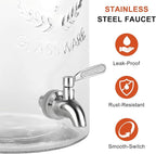 1.5 Gallon Glass Drink Dispenser - Image 6