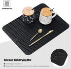 Silicone Dish Drying Mat, Non-Slip Easy Clean Sink Mat Large Heat-resistant - Image 3