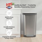 Glad Stainless Steel Step Trash Can, Series 2 - Image 9