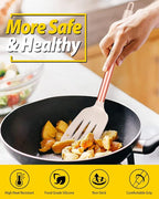 Pack of 2 Silicone Solid Turner, Non Stick Slotted Kitchen Spatulas, High Heat - Image 5