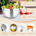 TeamFar Mixing Bowls, Stainless Steel Nesting Salad Bowls - Image 4